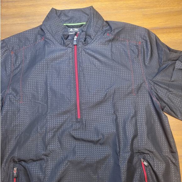 VTG Adidas Climaproof Pullover Windbreaker Men’s S (44″ Chest) –Black Mesh‑Lined - Picture 5 of 14